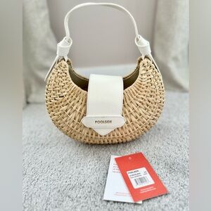 Poolside Le Croissant Rattan Shoulder Bag - Tags Included